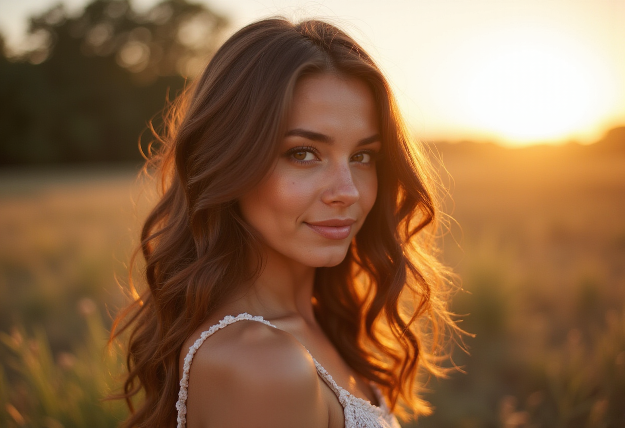 Golden Hour Brunette Is Summer’s Glossiest Hair Color Trend - Vogue